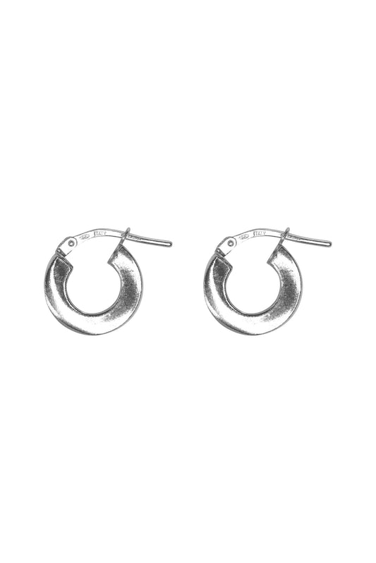 Silver hoop thick flat