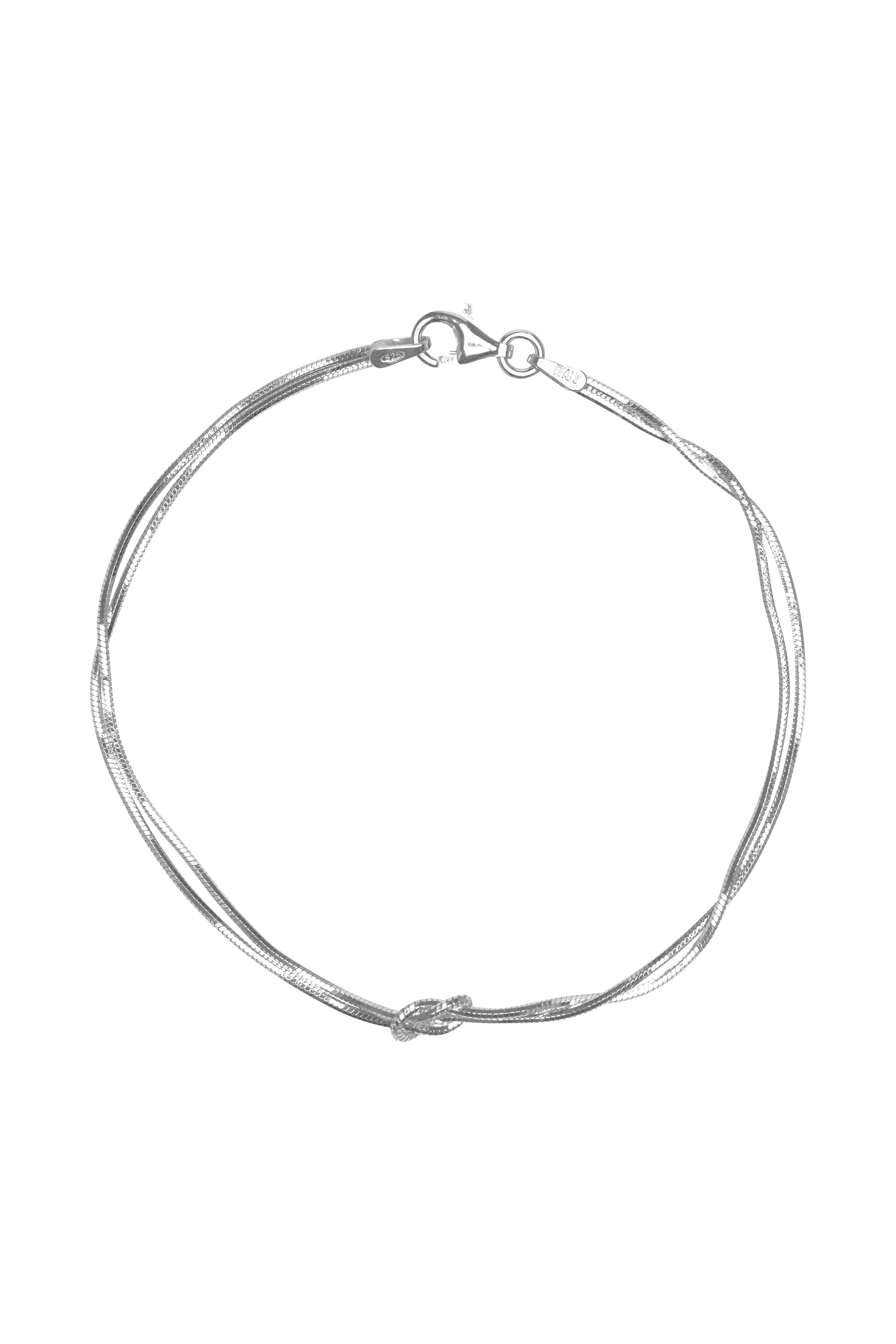 Silver knot bracelet