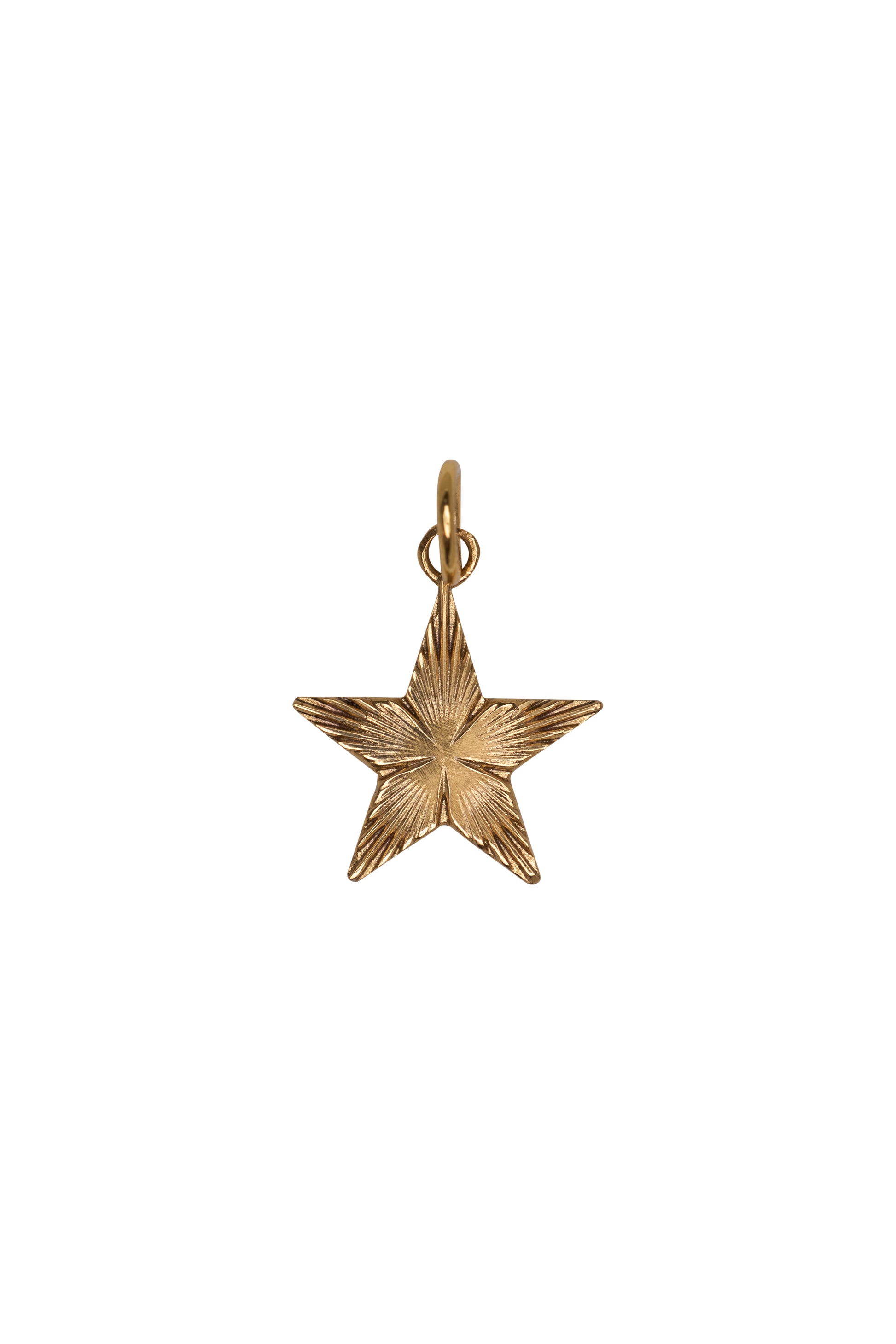 Shiny star pendant brass/g-p