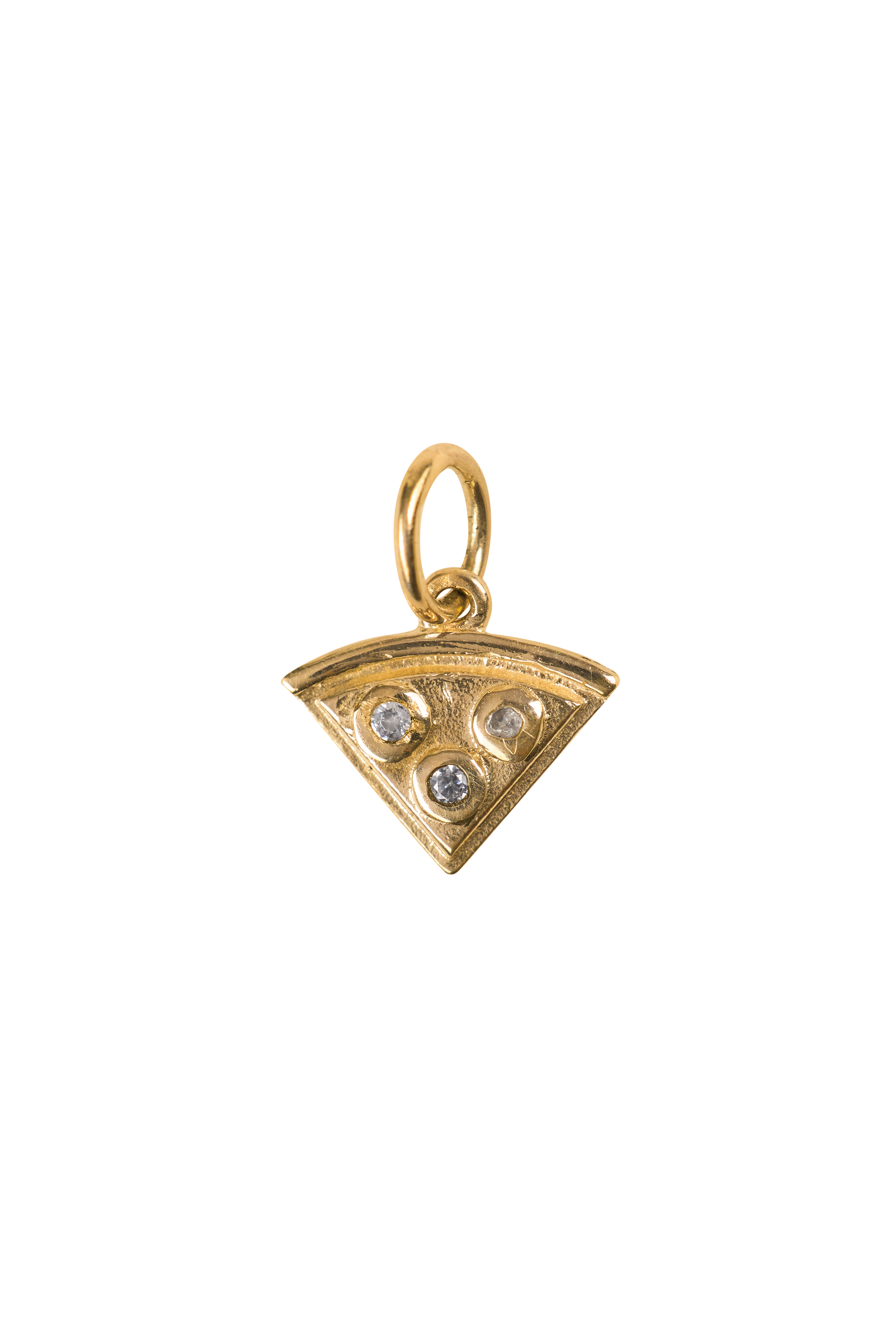 Pizza pendant small brass/g-p