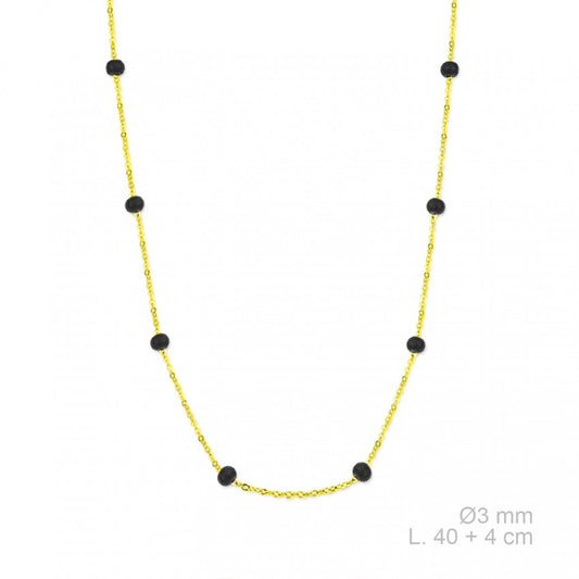 Necklace onyx g-p, 45 cm