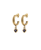Hoop stripe heart charm g-p
