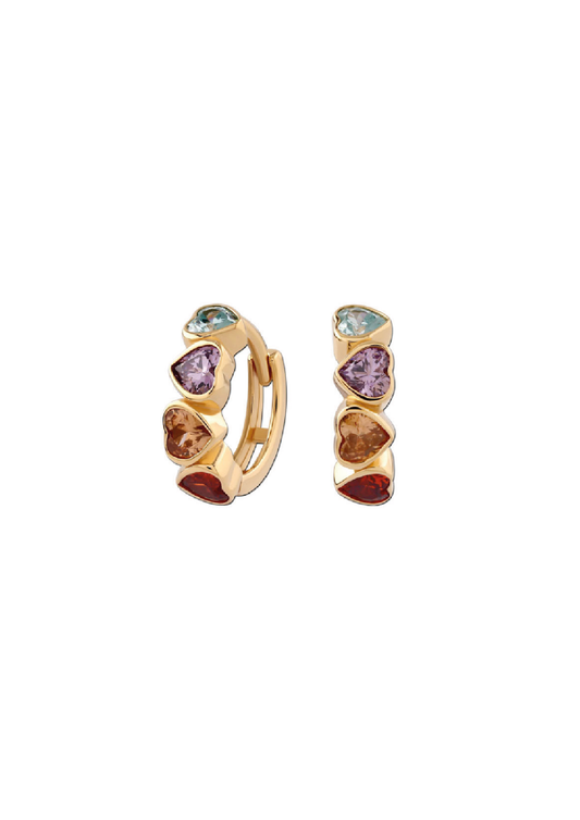 Heart stone huggies g-p