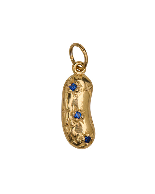 Pendant lucky bean brass/ g-p