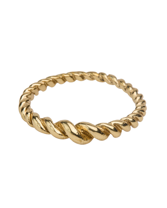 Brass braided ring