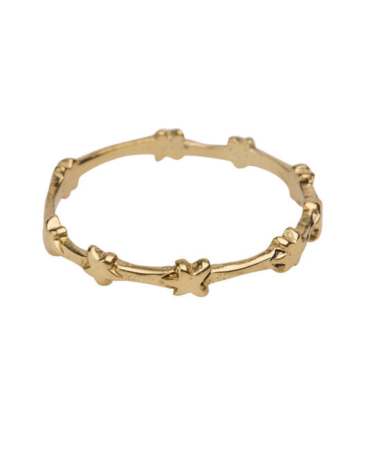 Brass multi star ring