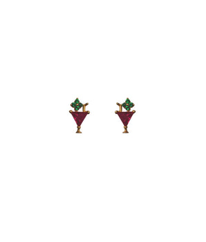 Zircon cocktail stud g-p