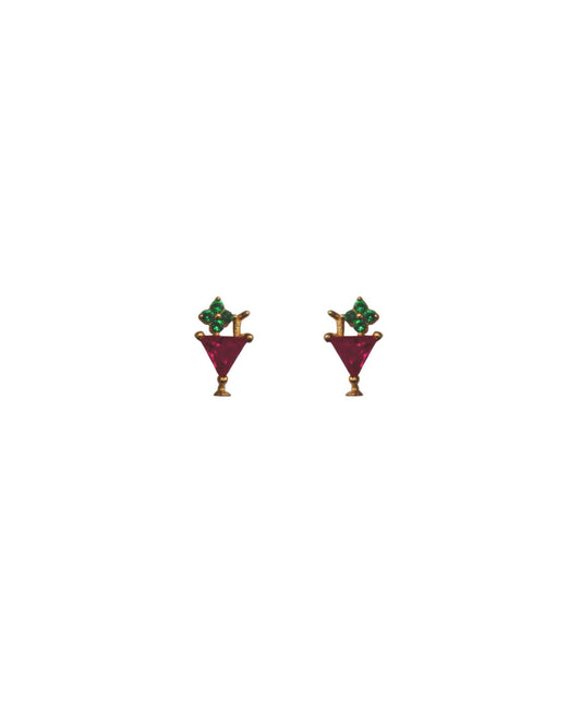 Zircon cocktail stud g-p