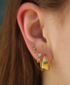 Double tiny iolite stud g-p