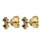 Double tiny iolite stud g-p