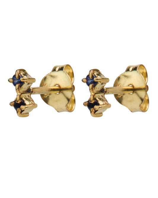 Double tiny iolite stud g-p