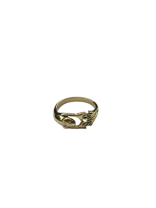 Brass frog ring