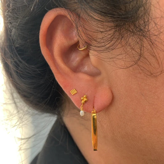 Earring Hypatia brass/ g-p