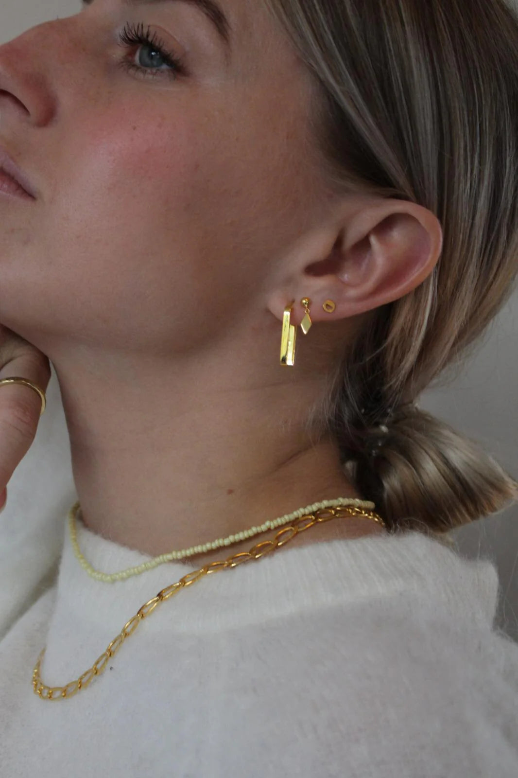 Earring Hypatia brass/ g-p