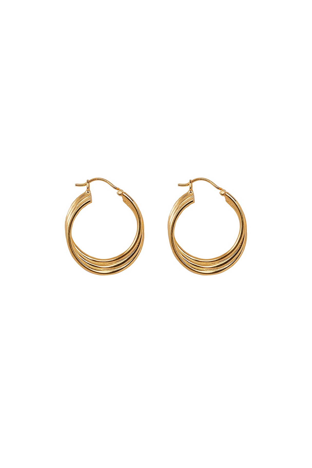 Spiral hoop brass/ g-p