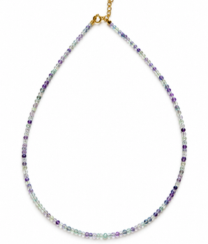 Necklace fluorite with g-p lock