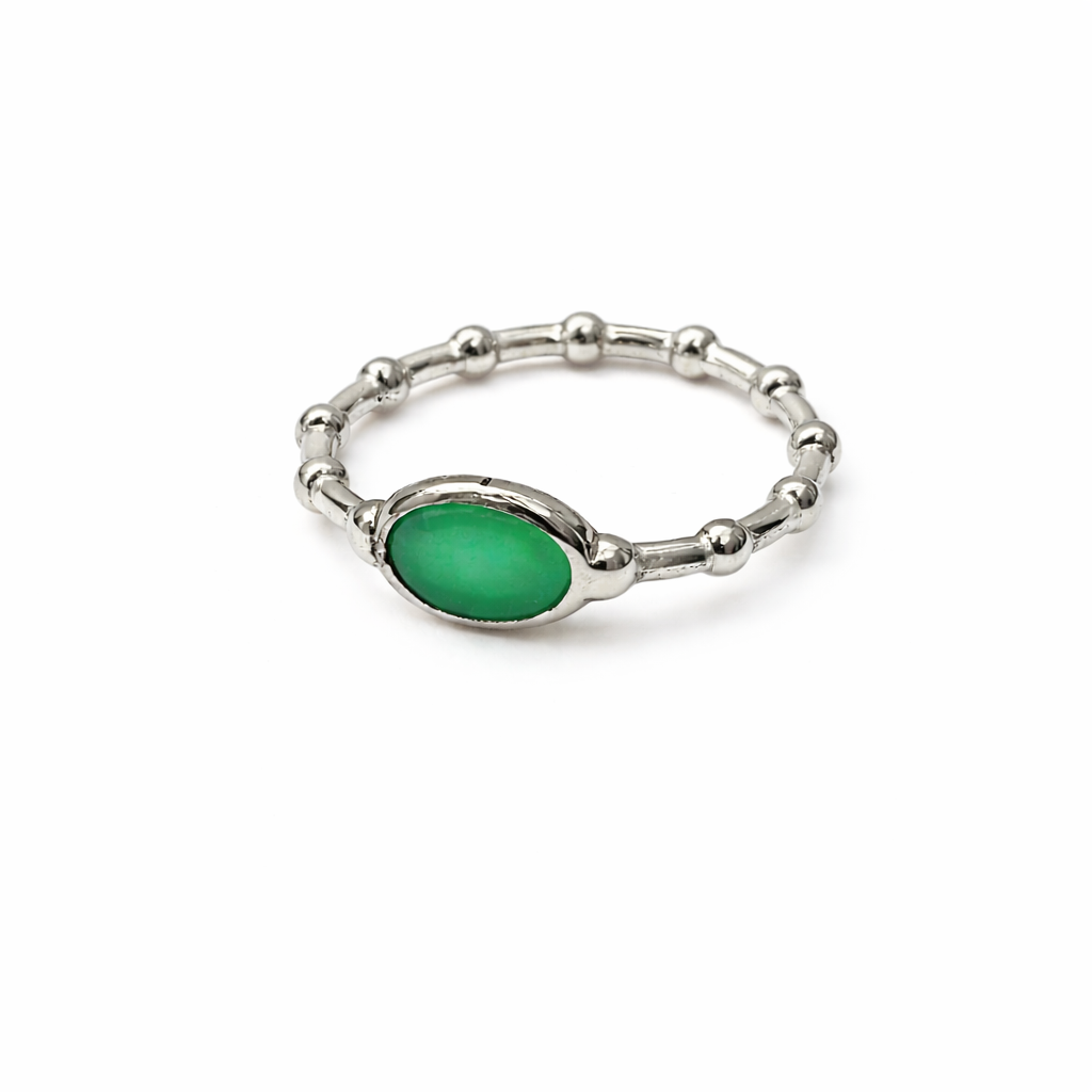 Twig eyeshape ring brass/s-p