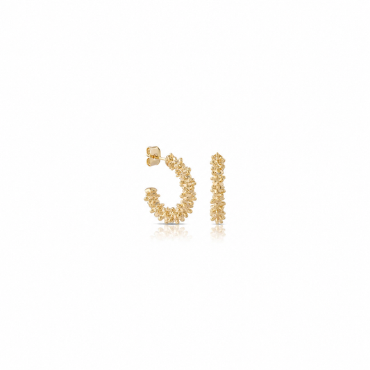 Stud dots hoop brass/ g-p
