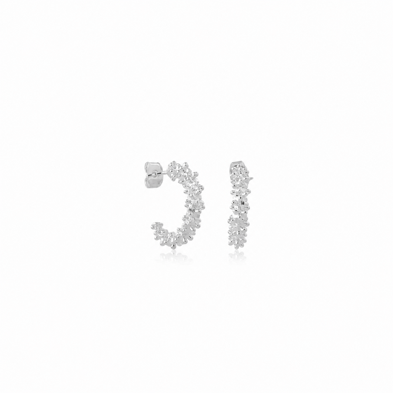 Stud dots hoop brass/ s-p