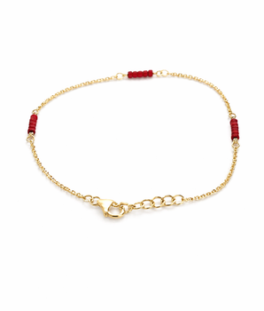 Bracelet red stone g-p
