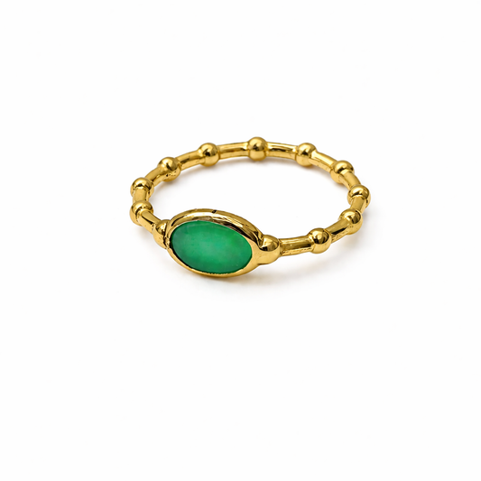 Brass twig eyeshape ring