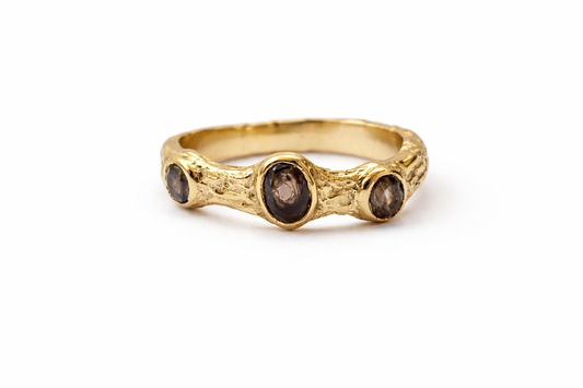 Brass stone shape ring