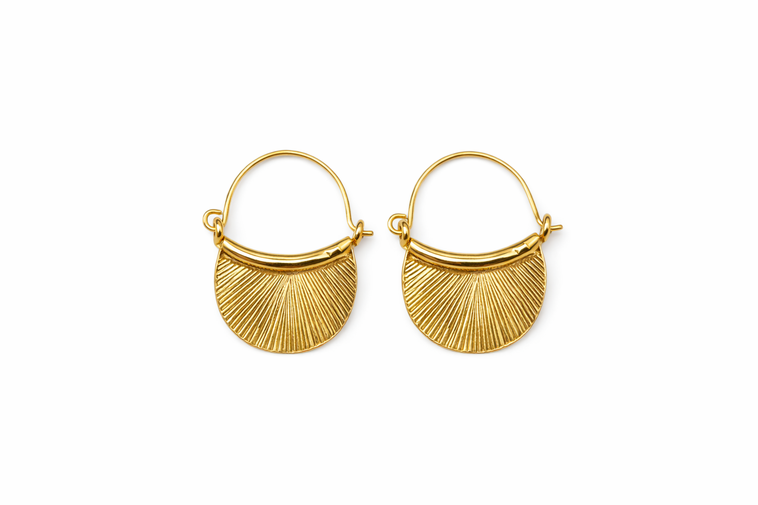 Half moon hoop brass/g-p