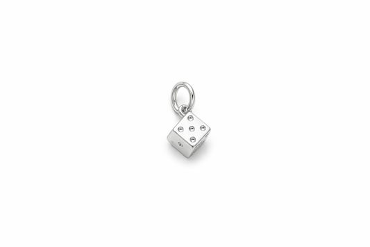 Silver lucky dice