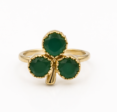 Clover dark green resin