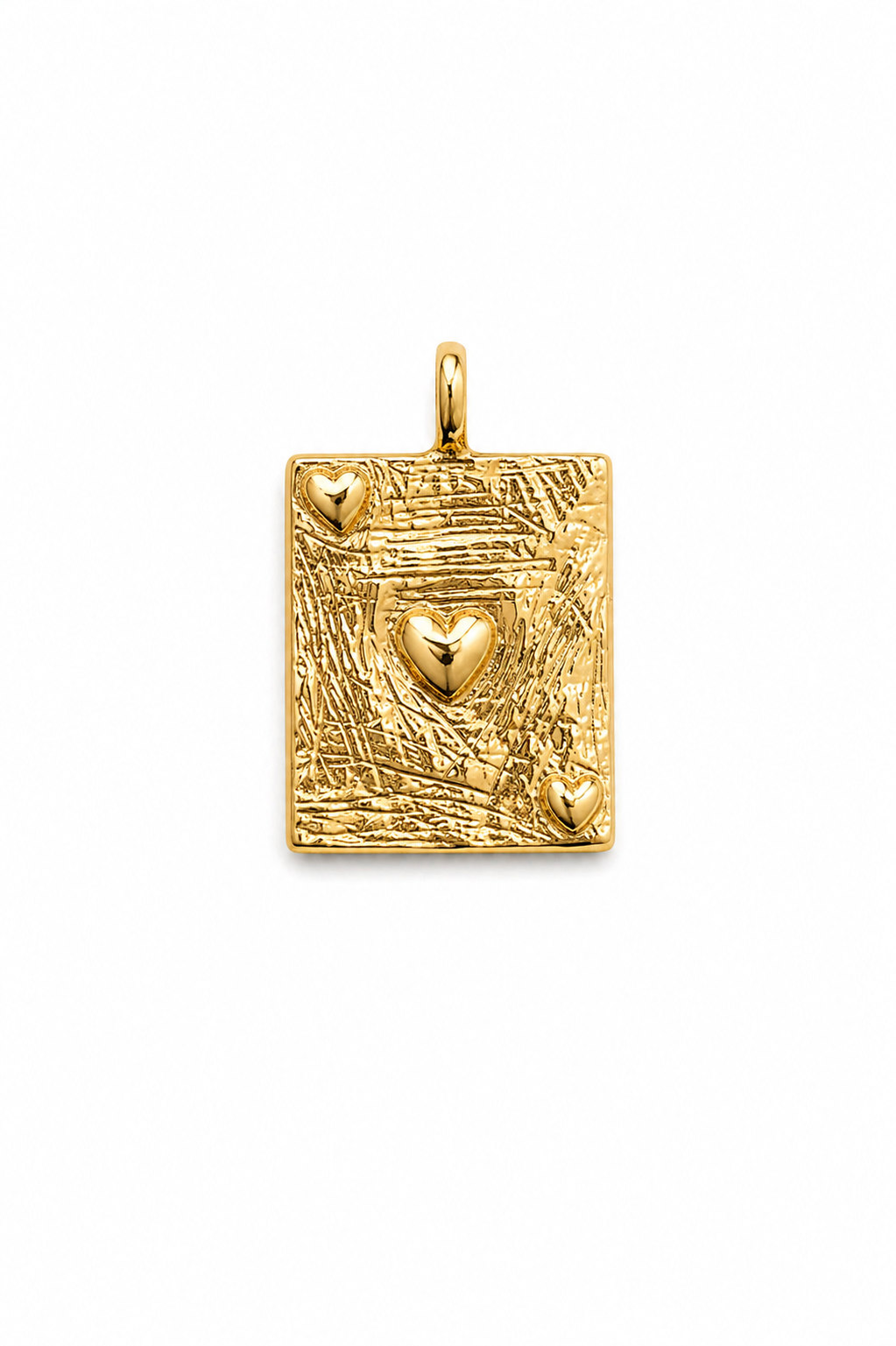 Ace heart charm brass/ g-p