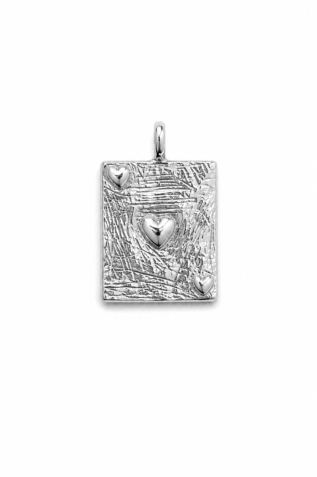 Ace heart charm brass/ s-p