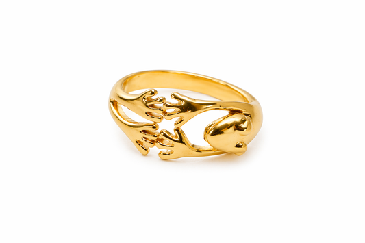 Brass frog ring