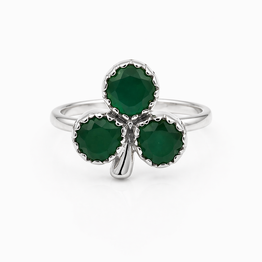 Clover dark green resin brass/ s-p