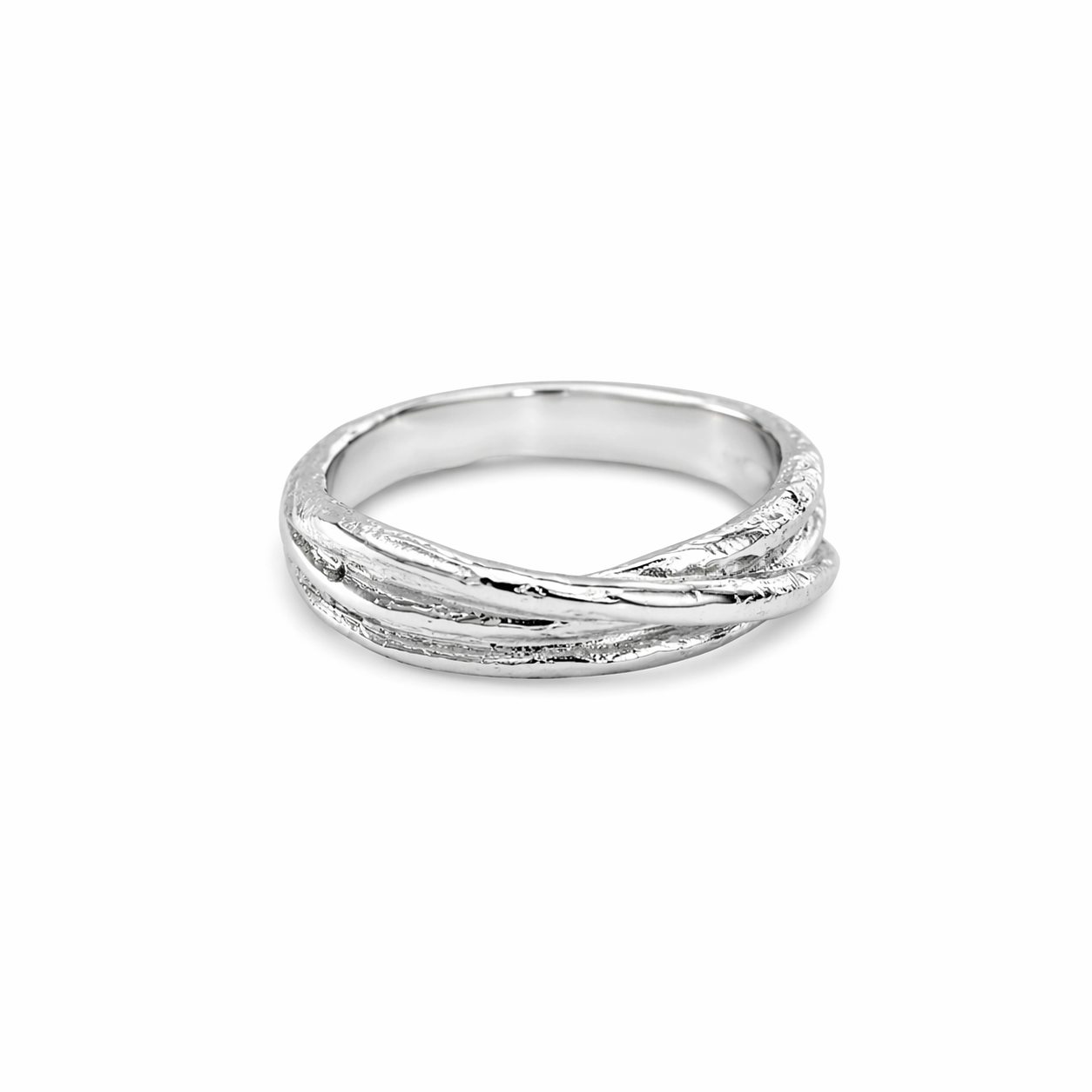 Silver bold twisted