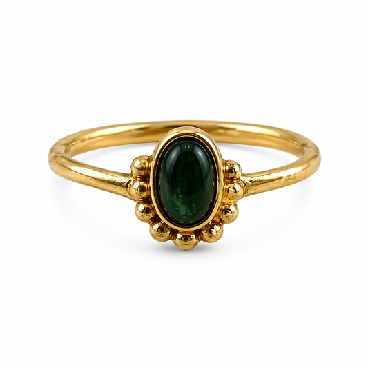 Brass bow dots ring