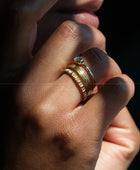 Brass ring side oval