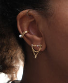 Silver earcuff pearl p.p.