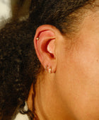 Pearl flower stud earring g-p