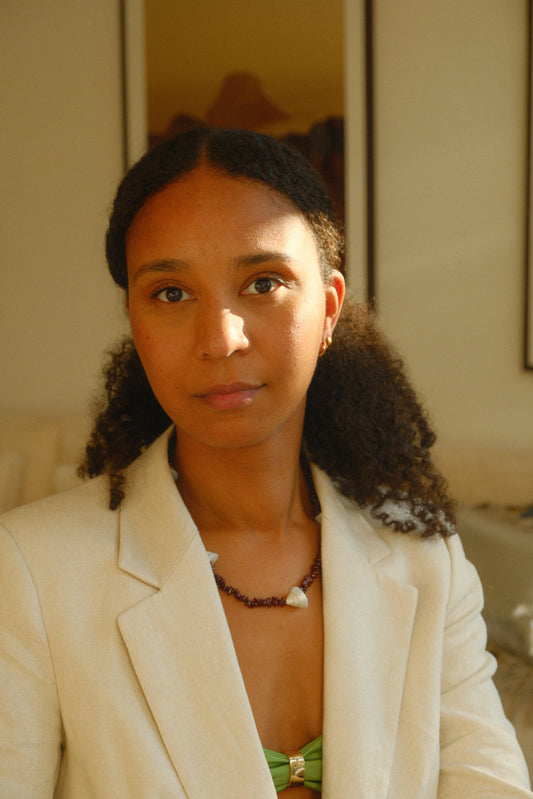 Hematite shell necklace g-p