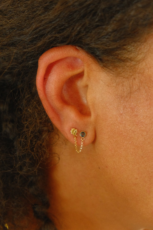 Clover chain earring g-p per piece