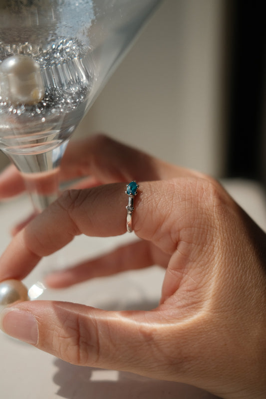 Ringen-  double blue - Silver