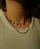Necklace black rounds g-p