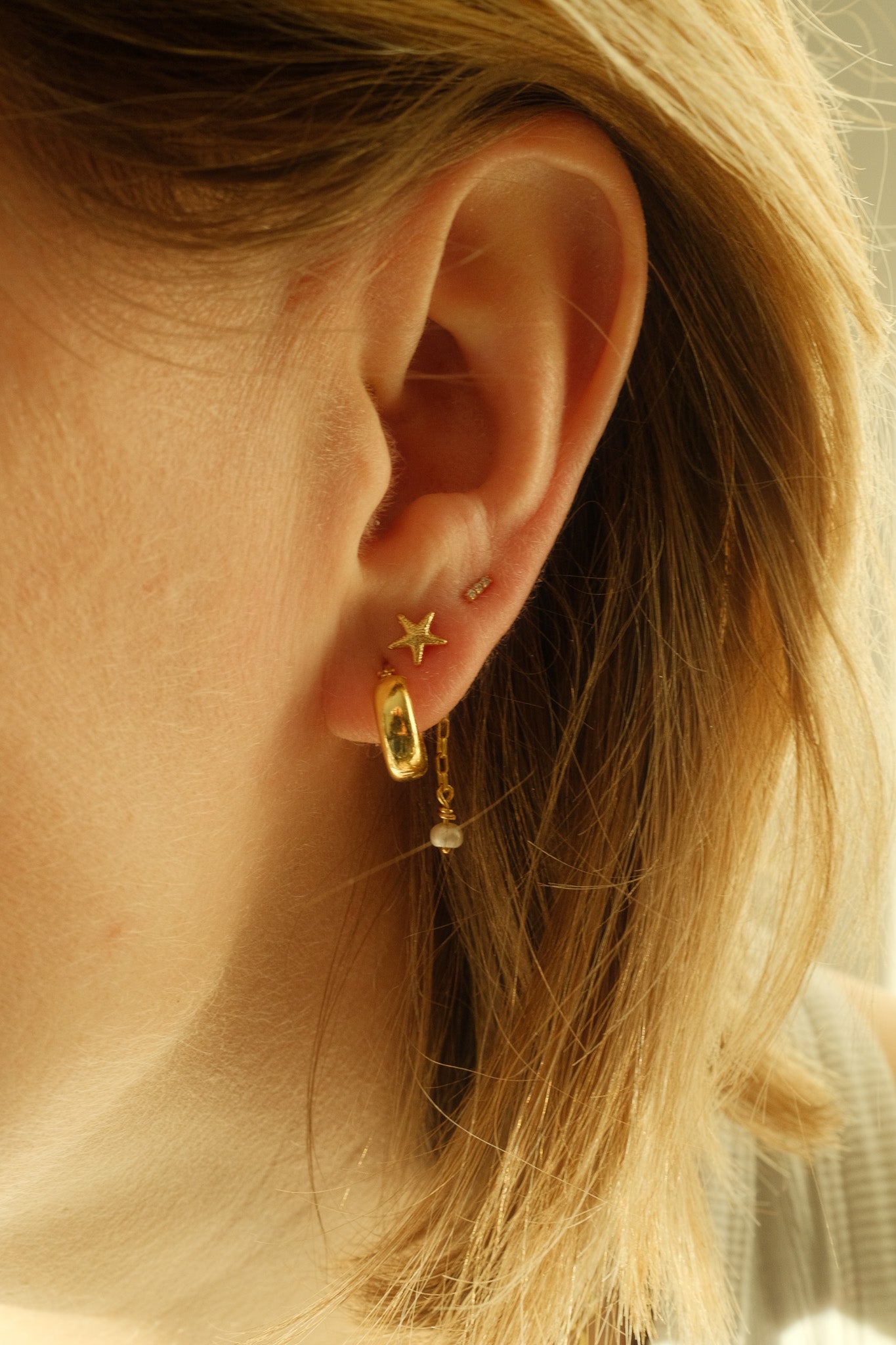 Seastar pearl earring g-p