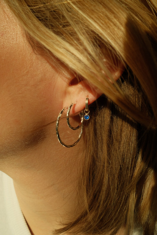 Silver shimmering hoop