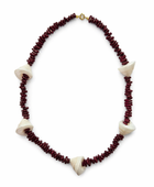 Hematite shell necklace g-p