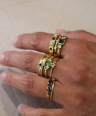 Brass bold flower ring