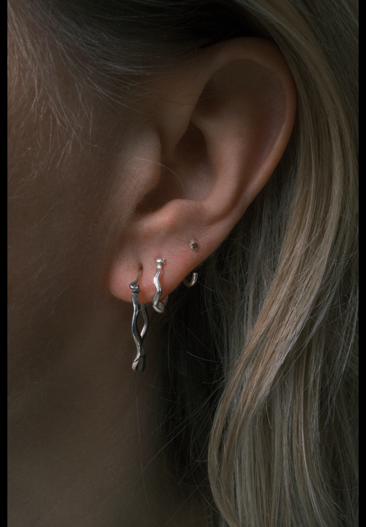 Oorbellen - Flat hoop - Silver