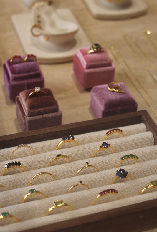 Ringen - Blue saphir & Ruby - 14K gold