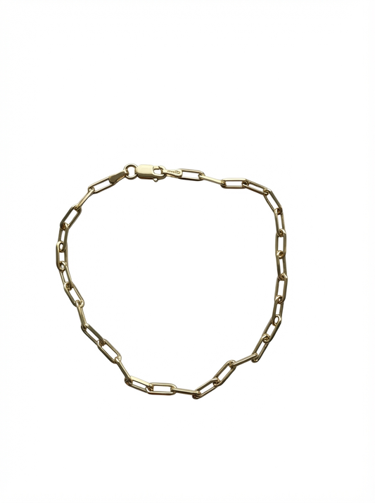 Bracelet square chain, 14K