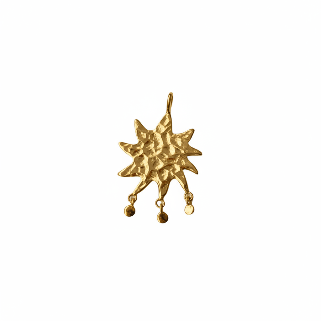 Big sun pendant brass/ g-p